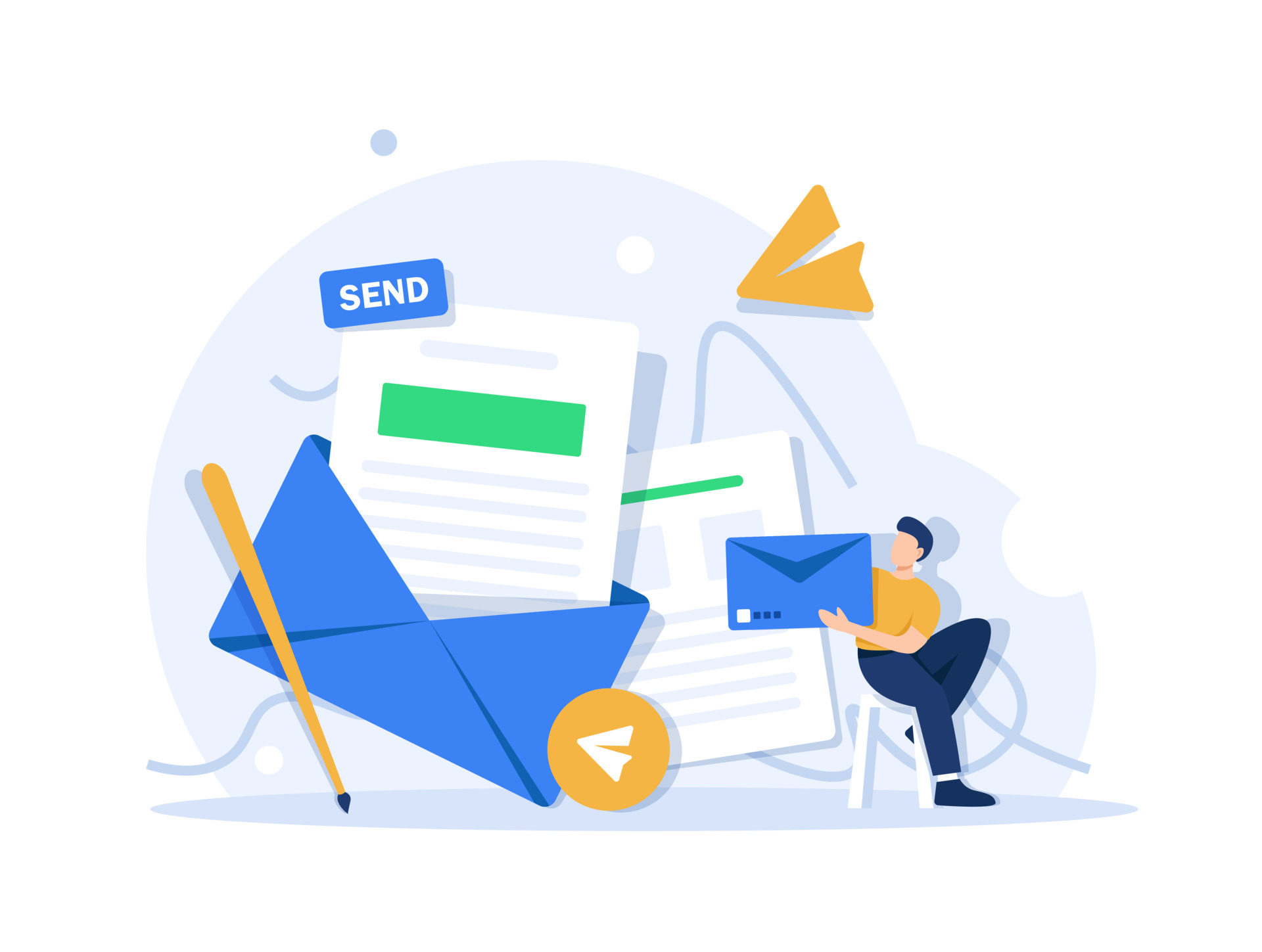 Email marketing illustration